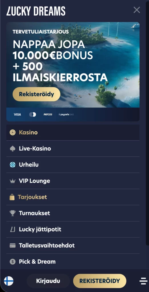 Lucky Dreams mobiiliversio — pelaa puhelimella