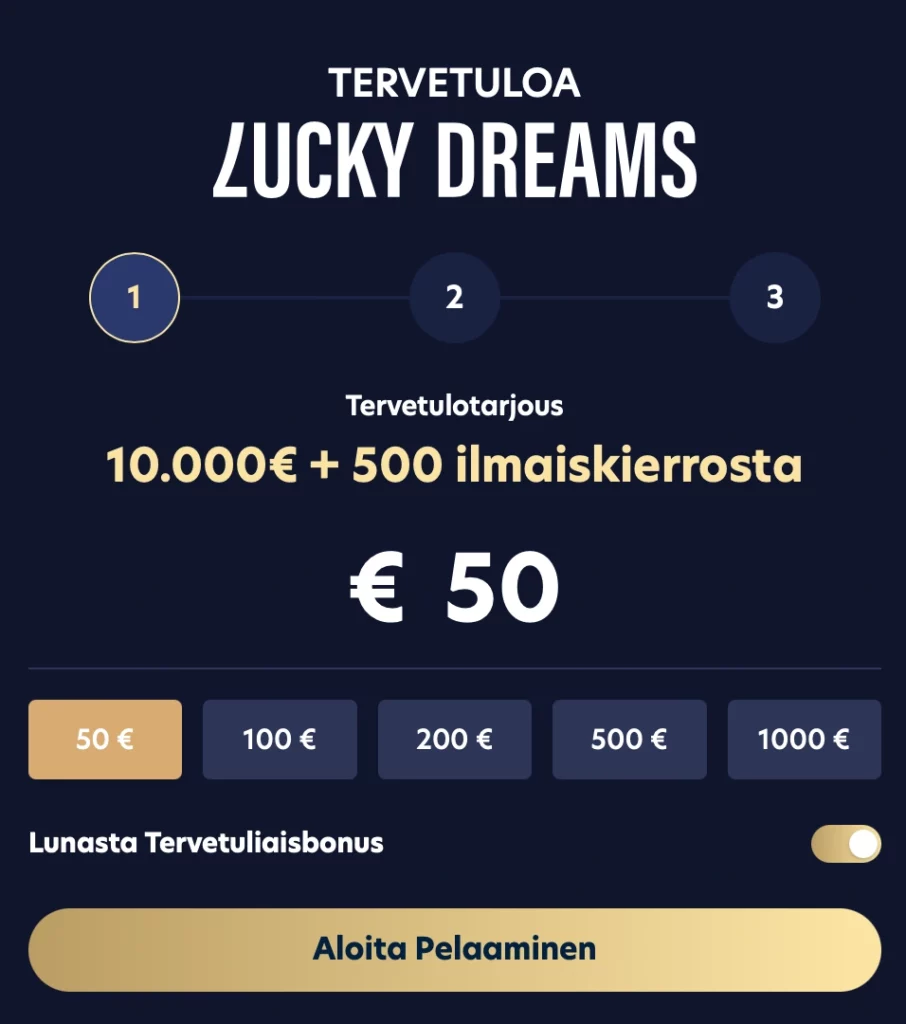Mikä on Lucky Dreams promo code и miten sitä käytetään?