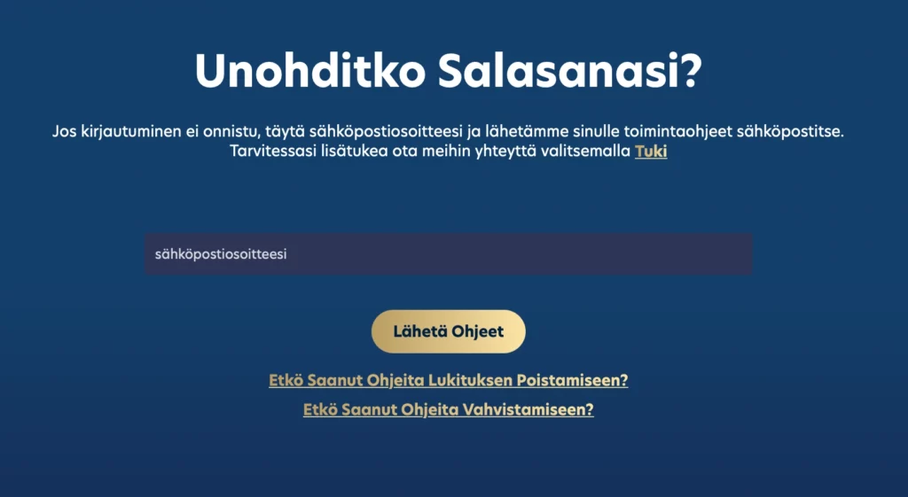 Unohdin salasanani – Miten palauttaa pääsy tilille?